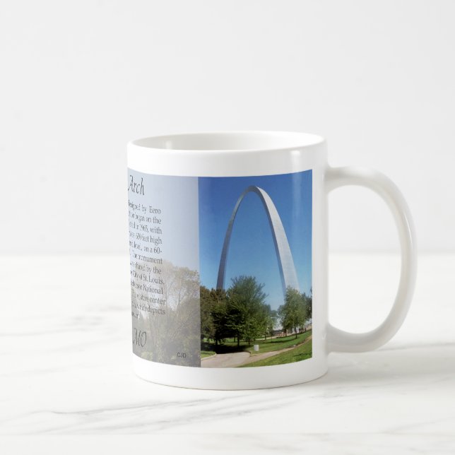 Caneca De Café Imagem do Gateway Arch 3 (Direita)