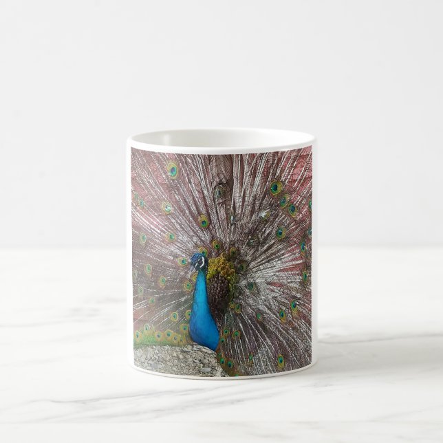 Caneca De Café Imagem do pavão (Centro)