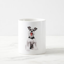 Caneca De Café Imagem do schnauzer em miniatura branca Mug