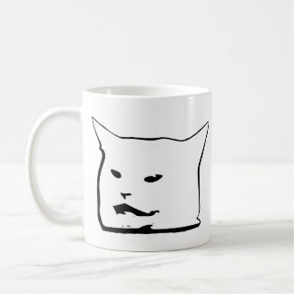 Caneca De Café Imagem do Vetor de Memória Gato com Raiva Confusa