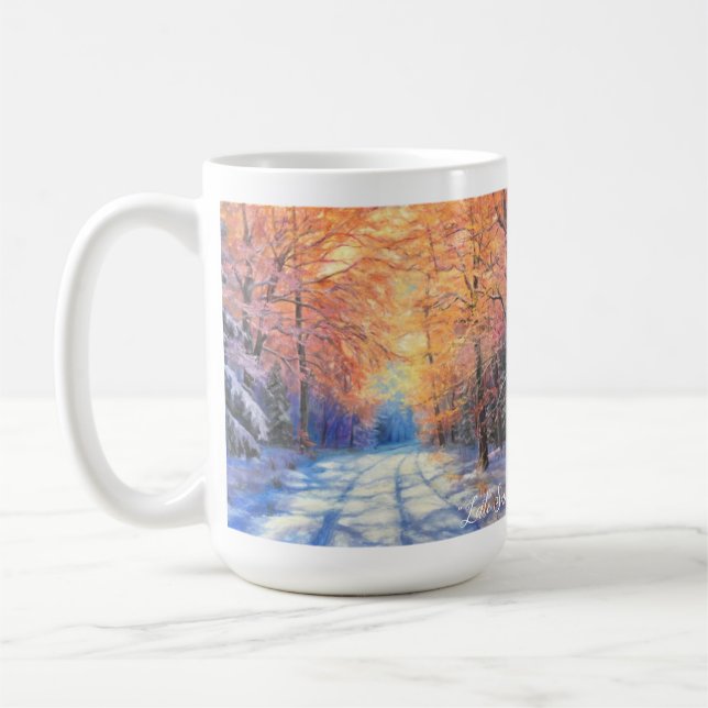 Caneca De Café Imagem dupla Cena de Neve Mágica de 15 oz (Esquerda)