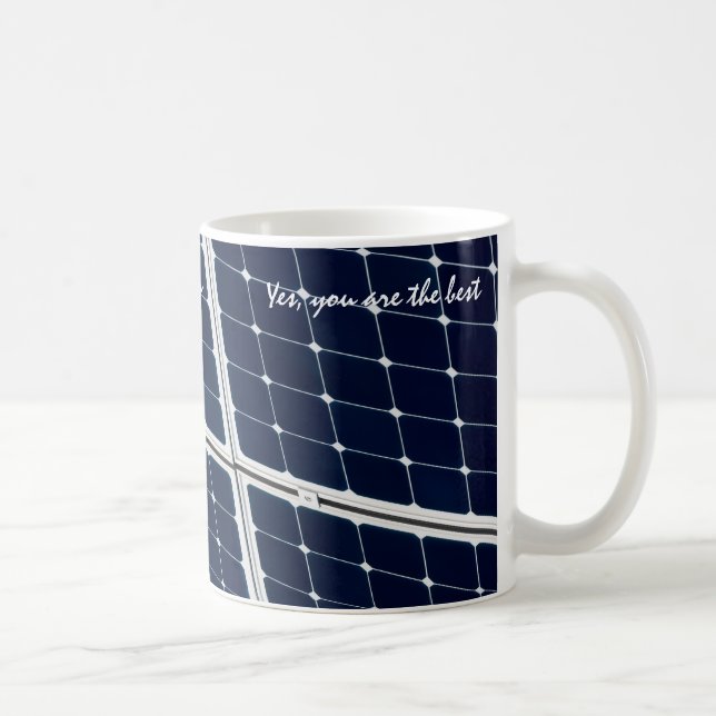 Caneca De Café Imagem engraçada de um painel de energia solar (Direita)