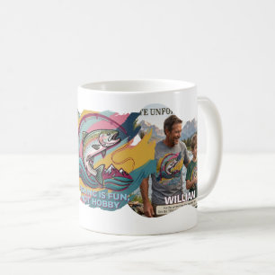 Caneca De Café Imagem Personalizada, A Pesca é Divertida Não Hobb