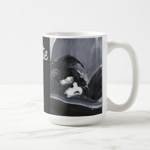 Caneca De Café Imagem Personalizada de Collie de Borda