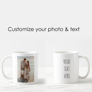 Caneca De Café Imagem Personalizada de Texto Personalizada da Taç