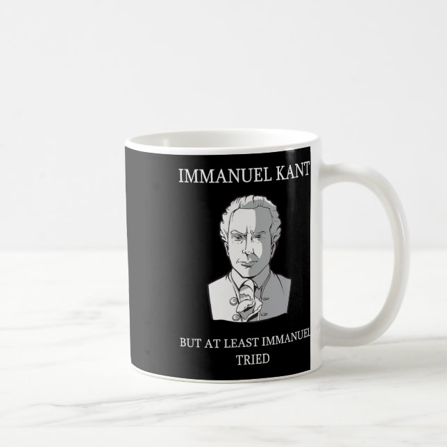 Caneca De Café Immanuel Kant Funny Filosofia Dizendo Presente (Direita)