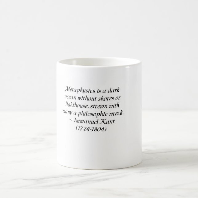 Caneca De Café Immanuel Kant na metafísica e na filosofia (Centro)