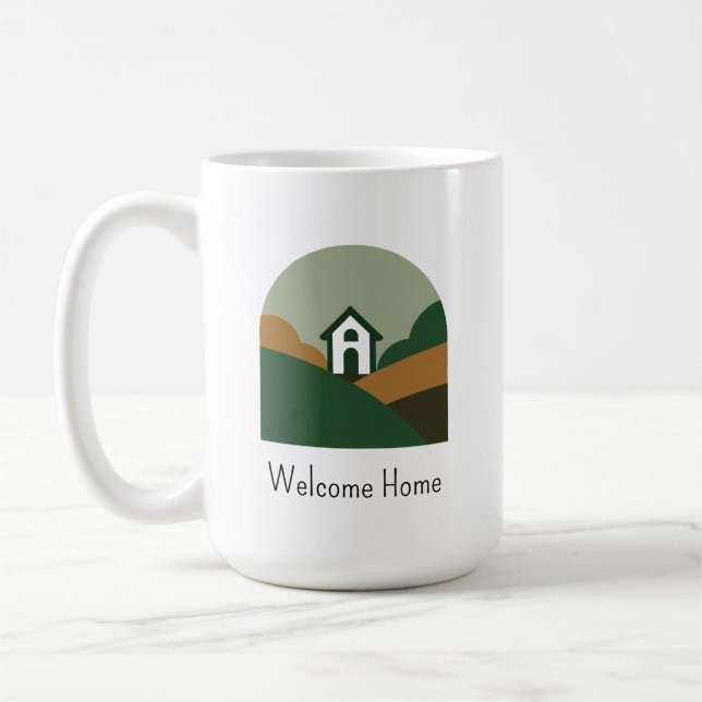 Caneca De Café Imobiliária de Logo Personalizado (Esquerda)