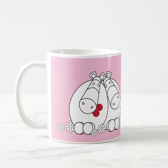 Caneca De Café Impossimals® puro - rosa bonito (Esquerda)