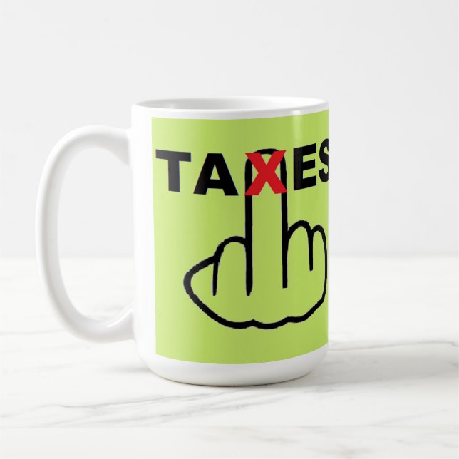Caneca De Café Impostos Sobre Mug Muito Elevados (Esquerda)