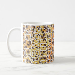 Caneca De Café Impressão animal, fundo de textura leopardo, cobr