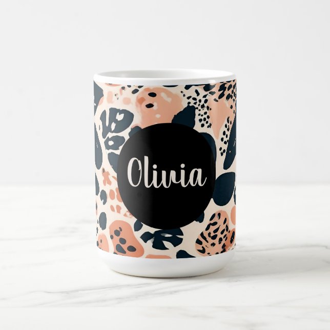 Caneca De Café Impressão Animal Personalizada Cheetah Leopard (Centro)