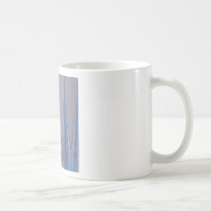 Caneca De Café Impressão artística de Chevron Azul, Roxo e Cinza