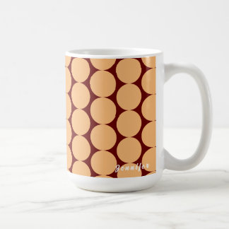 Caneca De Café Impressão cor-de-laranja no vermelho escuro Person