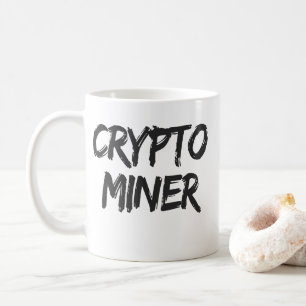 Caneca De Café Impressão cripto de Cryptocurrency do mineiro