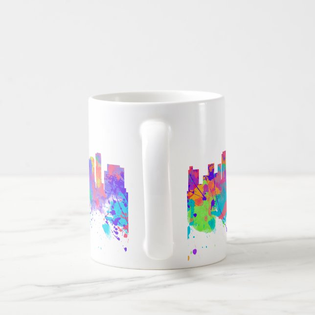 Caneca De Café Impressão da arte da aguarela da skyline de (Alça)