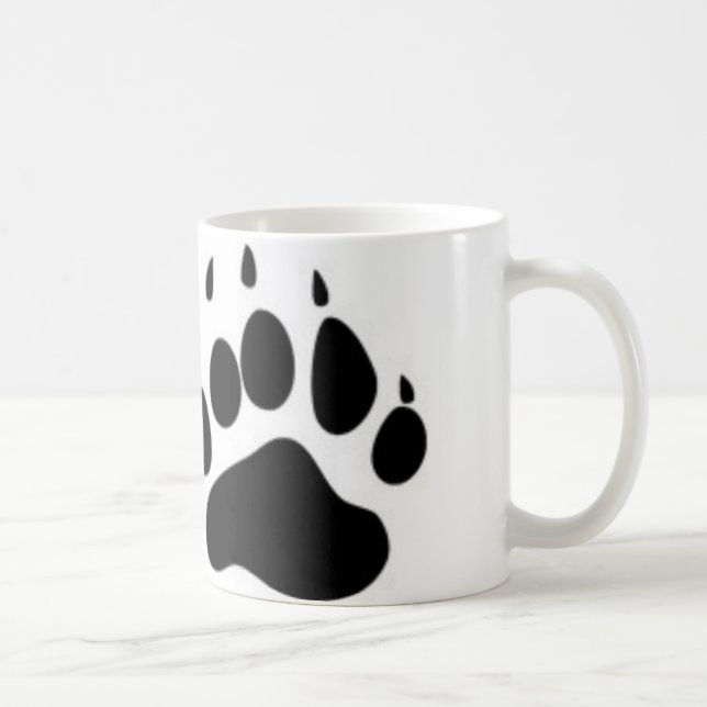 Caneca De Café Impressão da pata de urso (Direita)