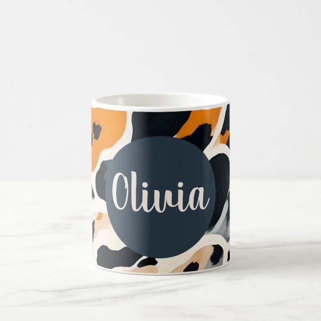 Caneca De Café Impressão de Animal Girafa Personalizada (Centro)