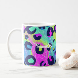 Caneca De Café Impressão de arco-íris colorido