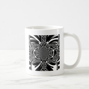 Caneca De Café Impressão de Arte de Caleidoscópio de Zebra Circul