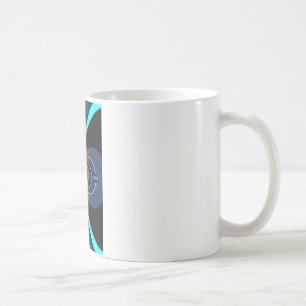 Caneca De Café Impressão de Arte de Explosão de Cor Abstrata