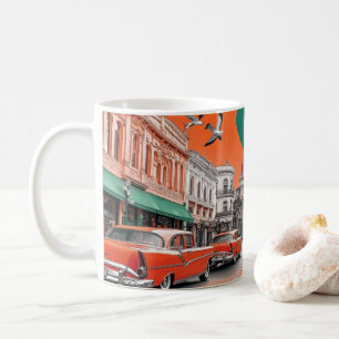 Caneca De Café Impressão de Arte de Parede de Carros Americanos C