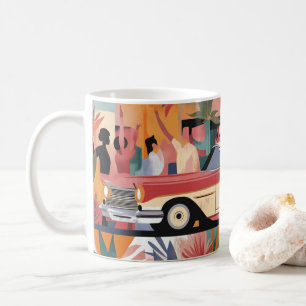 Caneca De Café Impressão de Arte de Parede de Carros Americanos C