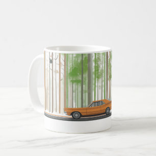 Caneca De Café Impressão de Arte de Parede de Carros Americanos C