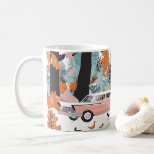 Caneca De Café Impressão de Arte de Parede de Carros Americanos C