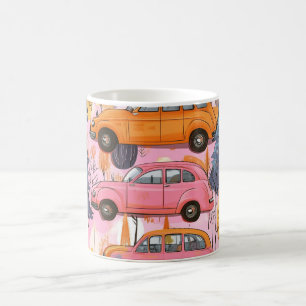 Caneca De Café Impressão de Arte de Parede de Carros Americanos C