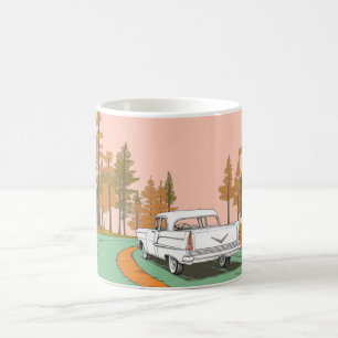 Caneca De Café Impressão de Arte de Parede de Carros Americanos C