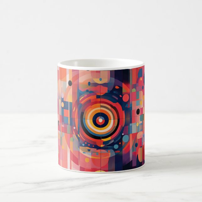 Caneca De Café Impressão de Arte de Parede Formas Geométricas e C (Centro)