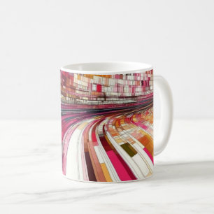 Caneca De Café Impressão de Arte de Parede Formas Geométricas e C