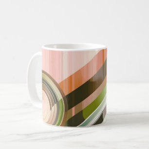 Caneca De Café Impressão de Arte de Parede Formas Geométricas e C