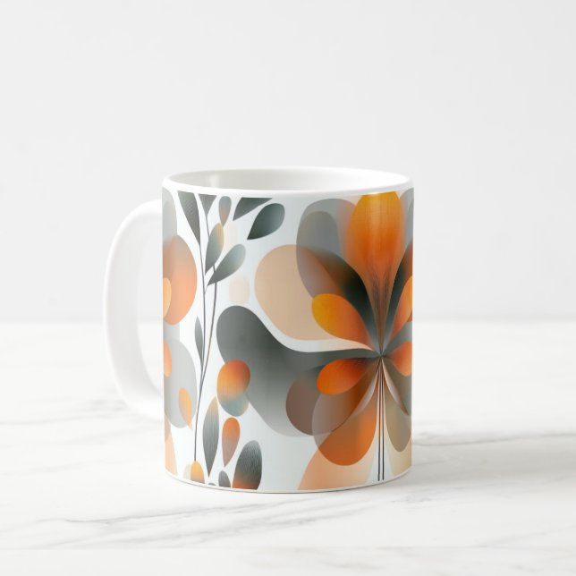 Caneca De Café Impressão de Arte de Parede Formas Geométricas e C (Frente Esquerda)