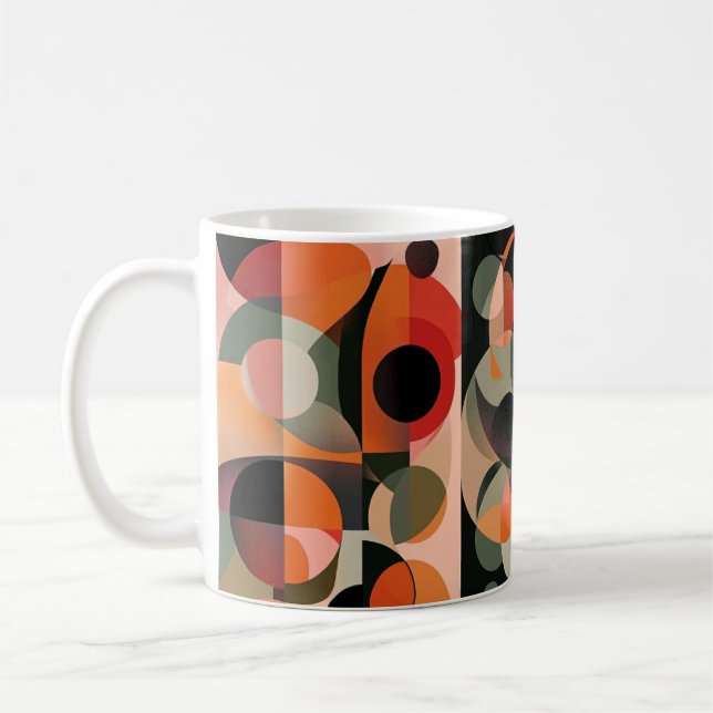 Caneca De Café Impressão de Arte de Parede Formas Geométricas e C (Esquerda)