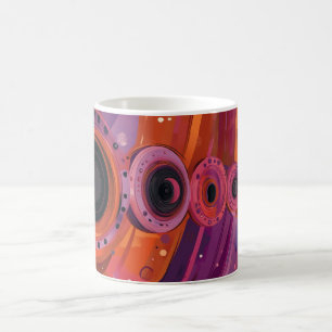 Caneca De Café Impressão de Arte de Parede Formas Geométricas e C