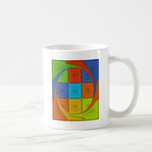Caneca De Café Impressão de Arte de Redemoinho Xadrez