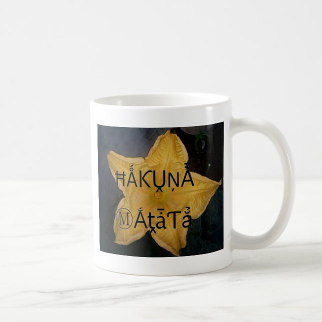 Caneca De Café Impressão de Arte do Ouro Star Hakuna Matata (Direita)