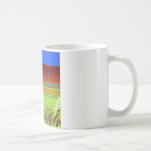 Caneca De Café Impressão de Arte Geométrica Colorida