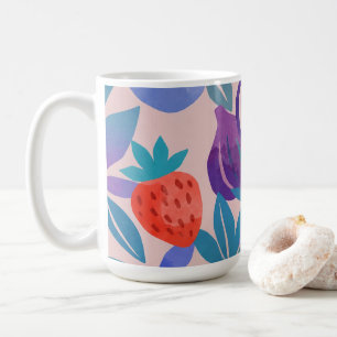 Caneca De Café Impressão de Arte Moderna com Padrão Colorido de F
