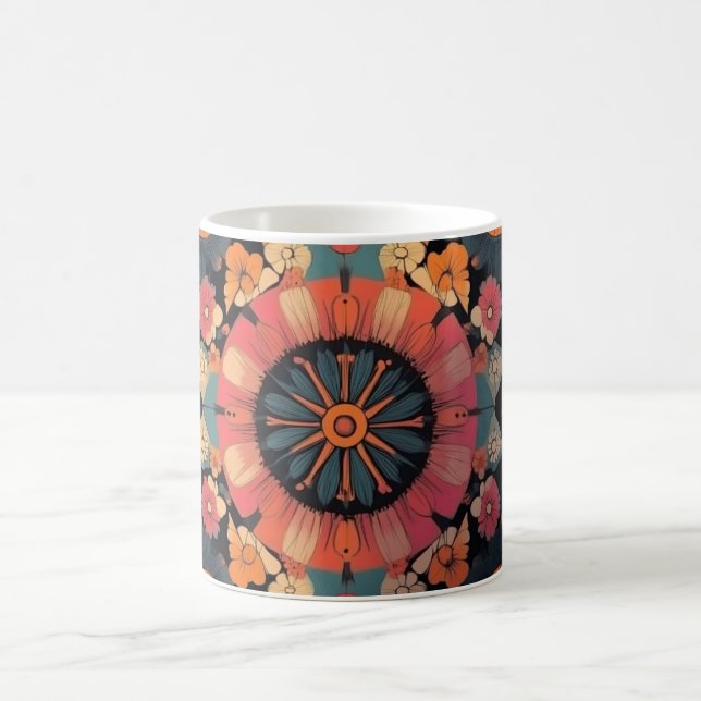 Caneca De Café Impressão de Arte para Parede com Formas Geométric (Centro)