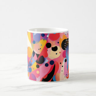 Caneca De Café Impressão de Arte para Parede com Formas Geométric