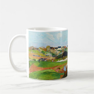 Caneca De Café Impressão de Arte Vintage Paisagem de Gauguin em L