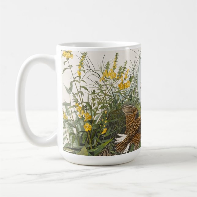 Caneca De Café Impressão de Botânica Audubon Meadowlark (Esquerda)