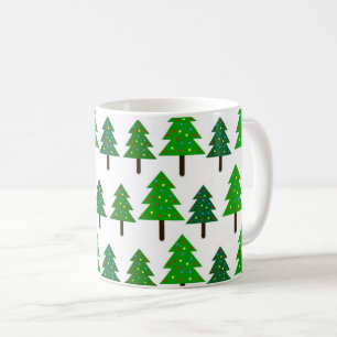 Caneca De Café Impressão de Café de Árvores de Natal