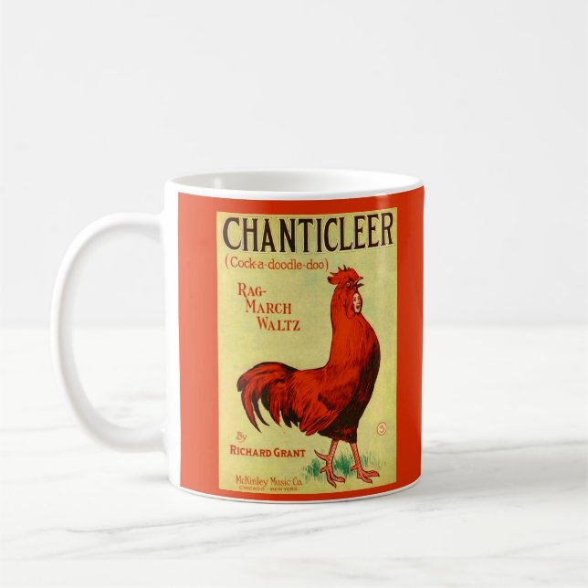 Caneca De Café impressão de Chanticleer sheet Music 1910 (Esquerda)