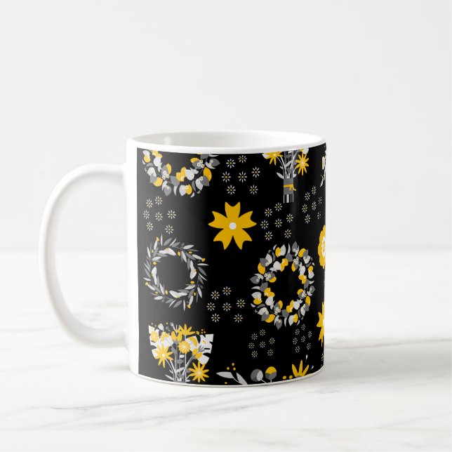 Caneca De Café Impressão de Compro de flores, (Esquerda)
