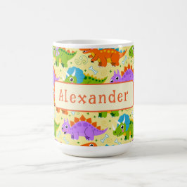 Caneca De Café Impressão de Dinossauro Personalizável Fofa