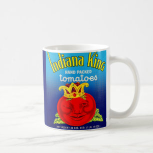 Caneca De Café Impressão de etiquetas de tomate do Indiana King